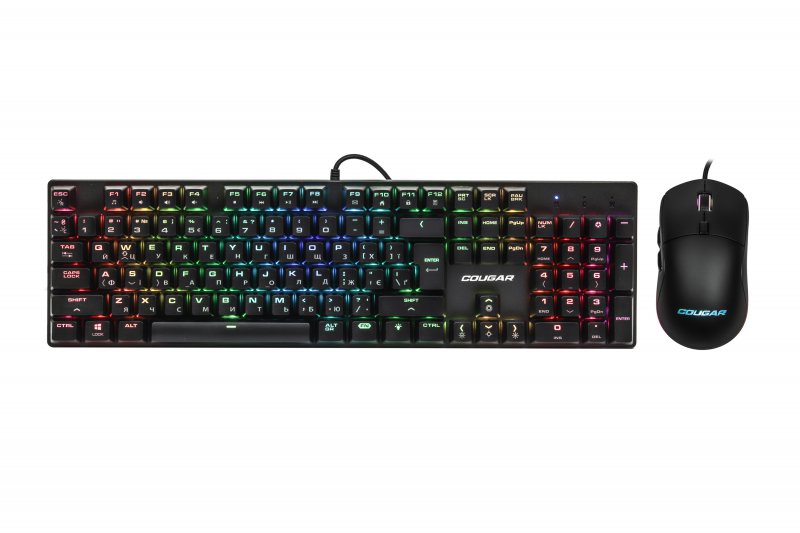 Cougar COMBAT Комплект ігровий, механічні перемикачі, підсвічування